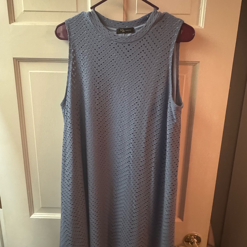 Xhilaration Blue Sleeveless Midi Dress